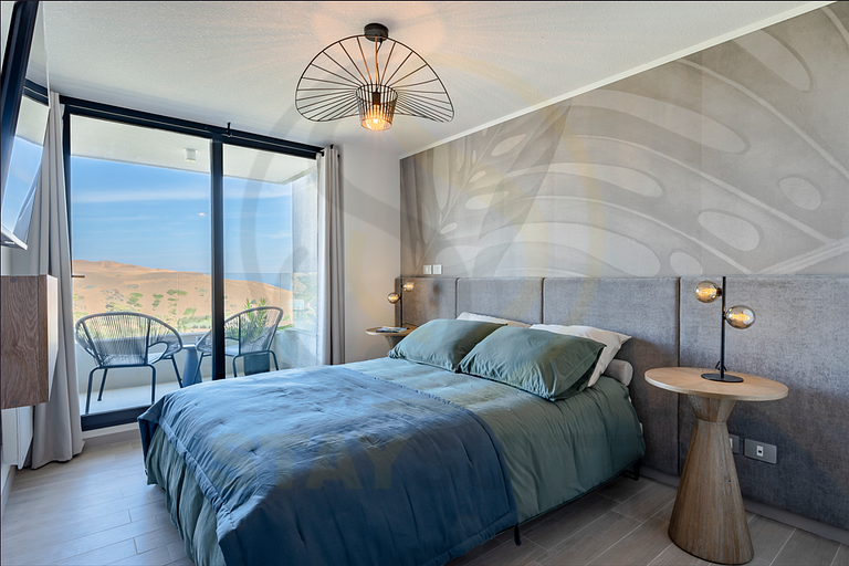 Beautiful apartment with a view of the dunes, in Concón.