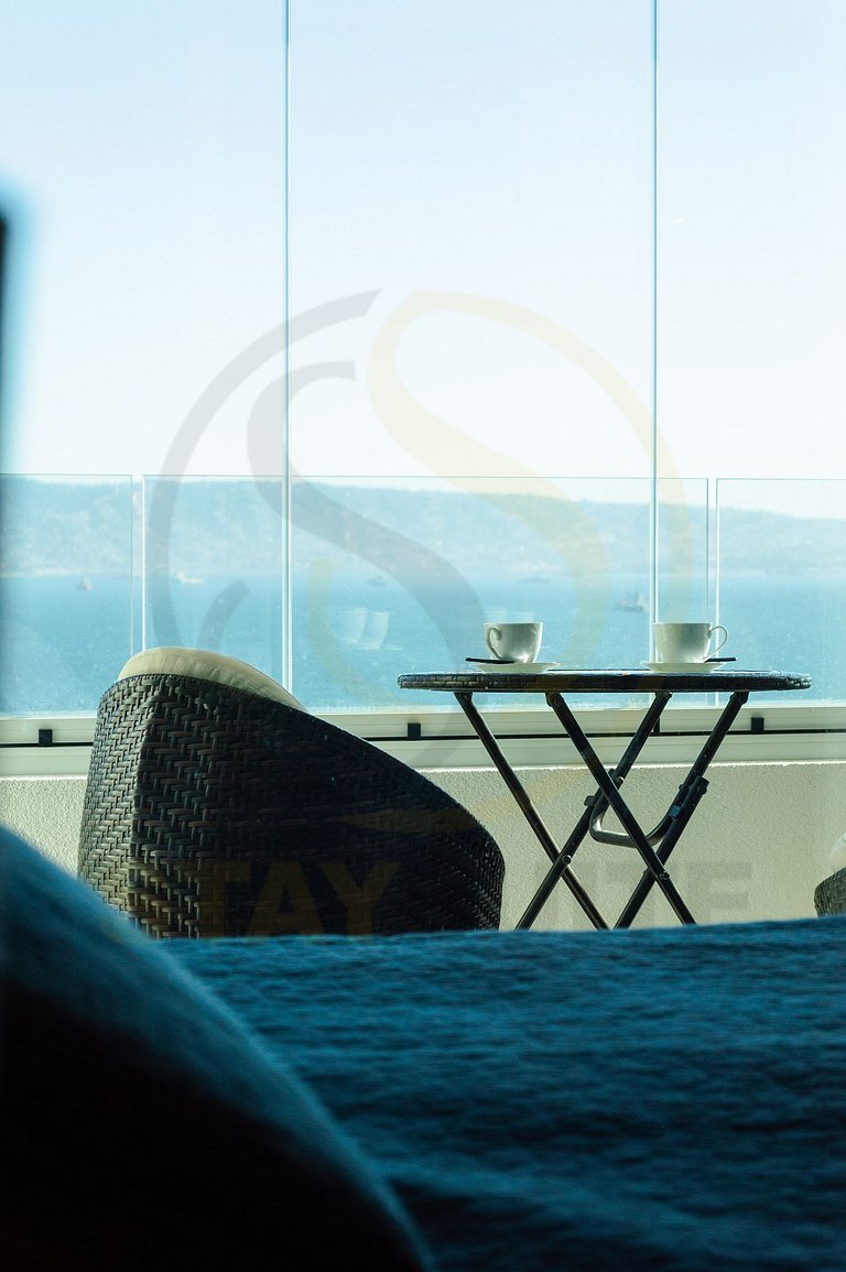 Lindo apartamento com vista para o mar em Reñaca